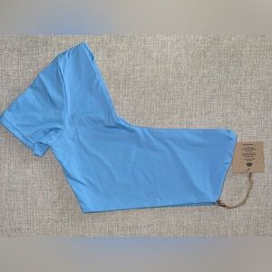 138.  Toast Signature One Shoulder Crop Top